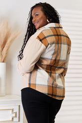 Women's Plaid Print Dropped Shoulder Casual Shirt - Comfortable & Stylish